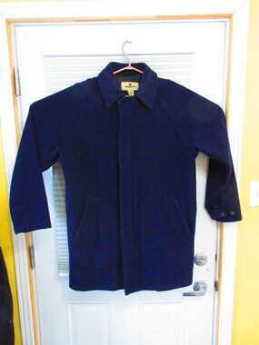 Vintage Woolrich Men's Wool Pea Coat Navy Blue Full Zip & Buttons Size M